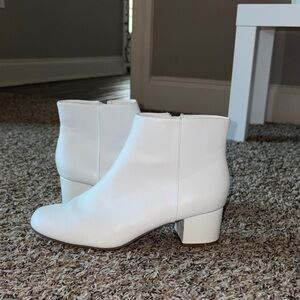 White Ankle Boots Size 9 Women’s